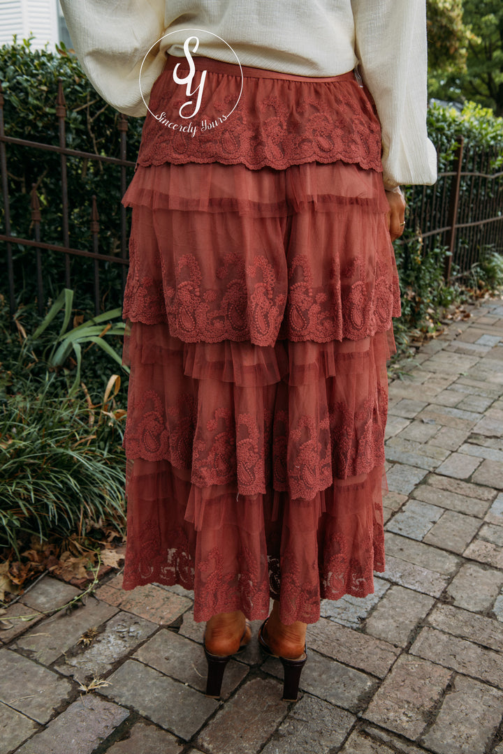 After Hour Skirt - Marsala