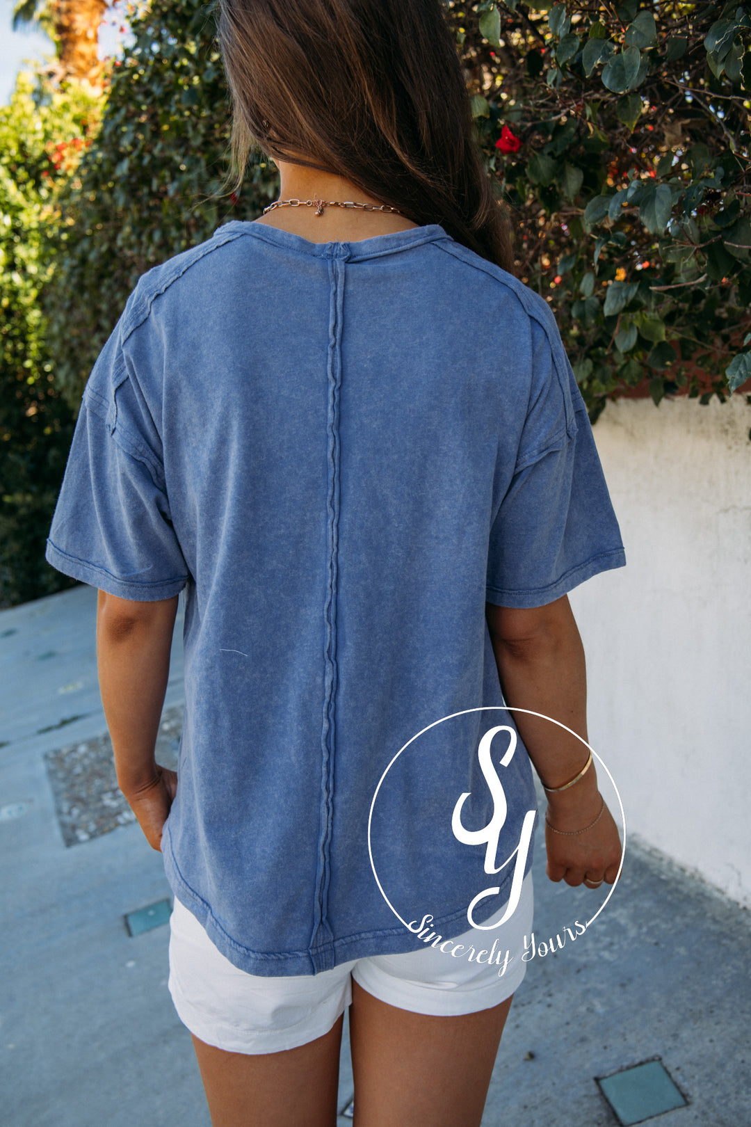 Cue On Comfort Top - Blue