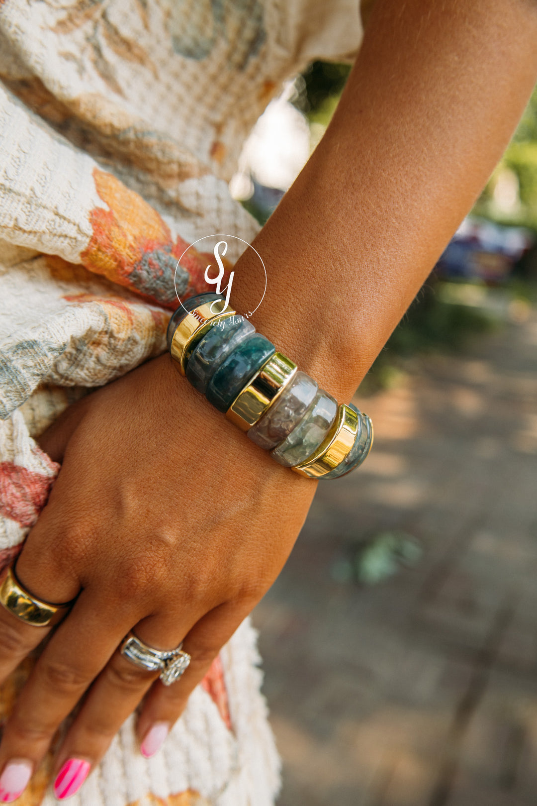 Collete Bracelet - Teal Green