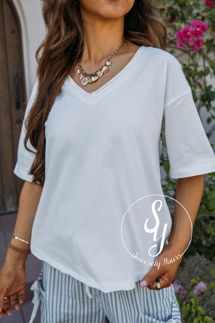 Perfect For Here Or There Top - White