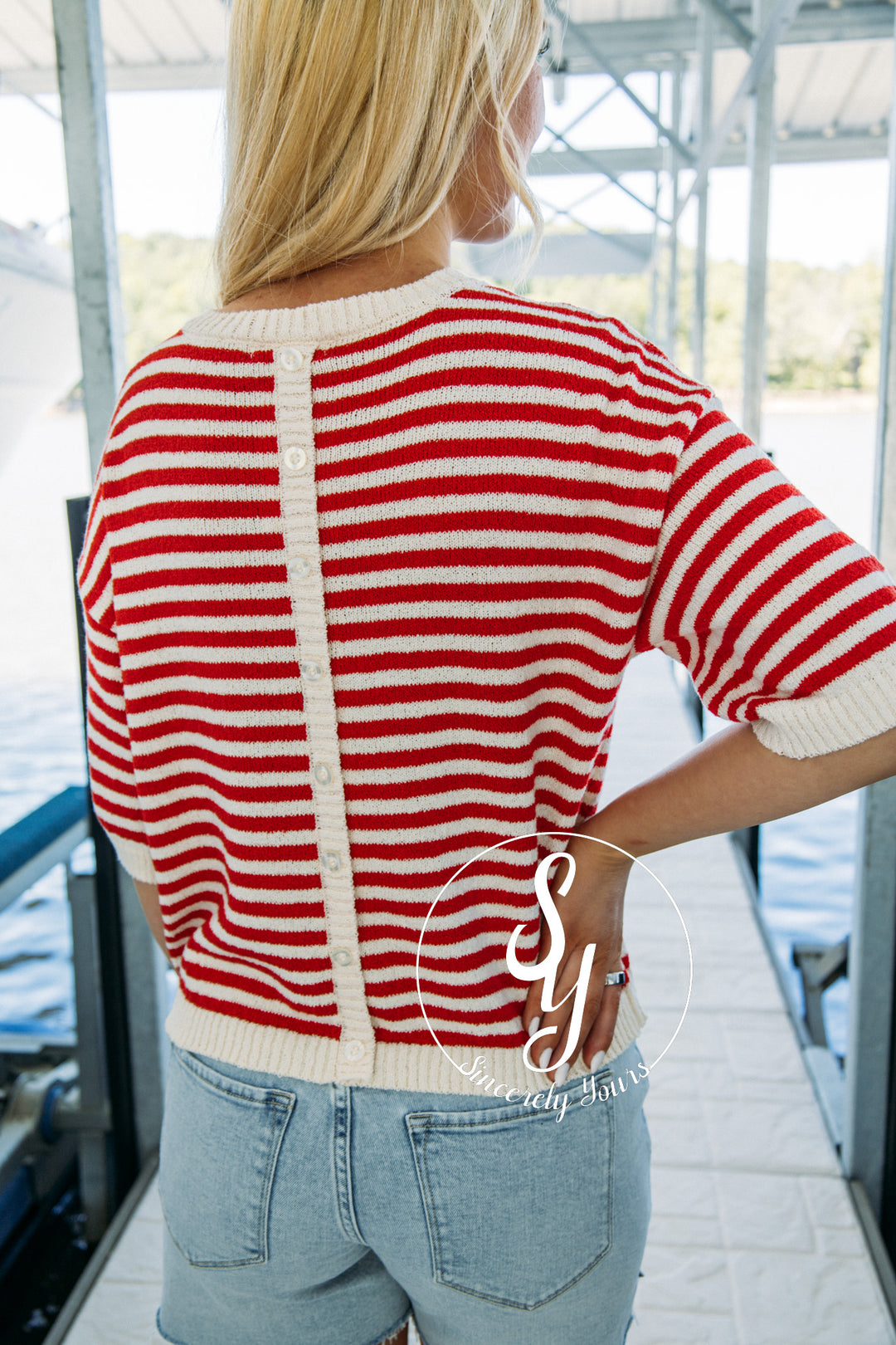 Back Then Top - Red