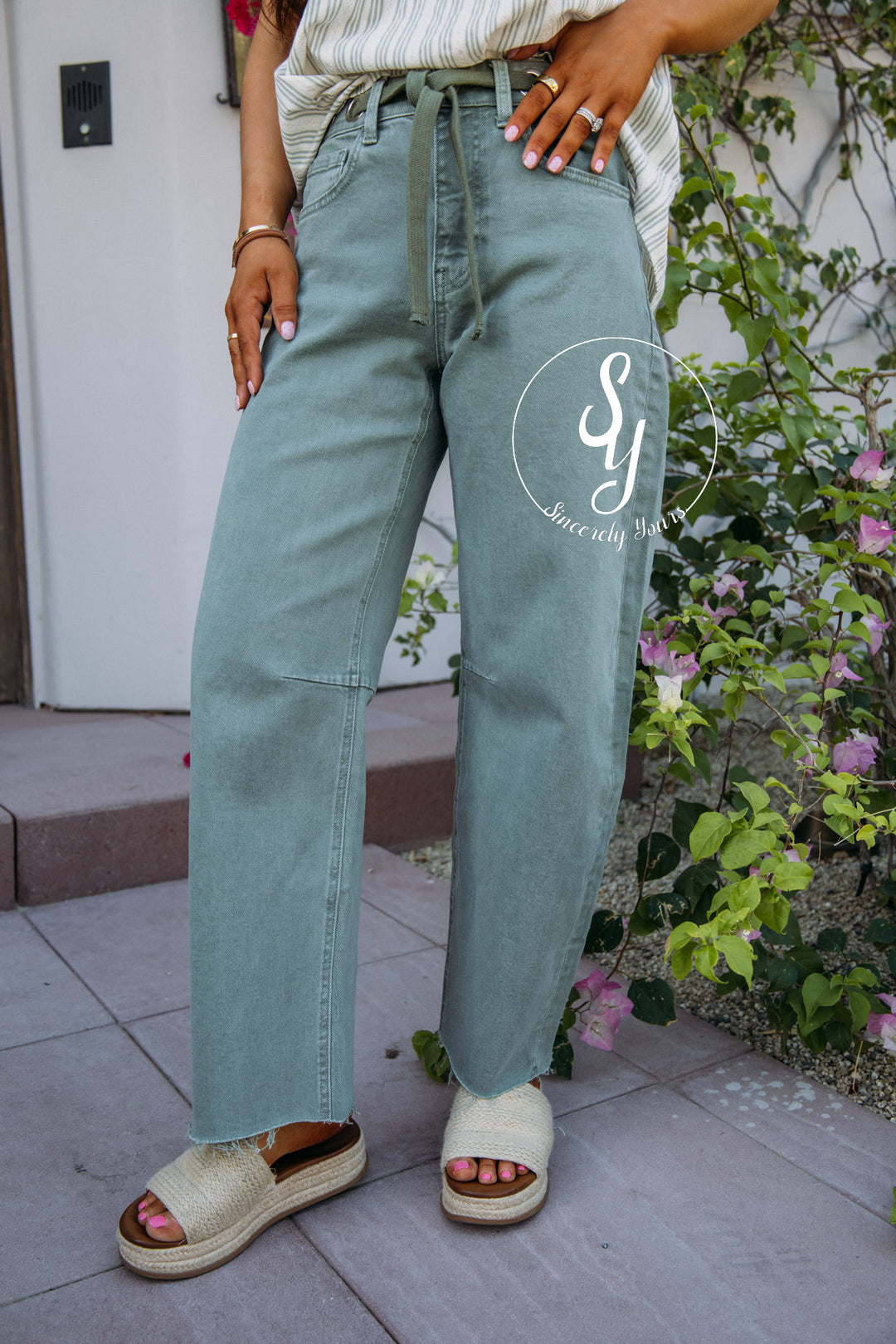 Trinity Barrel Denim - Olive