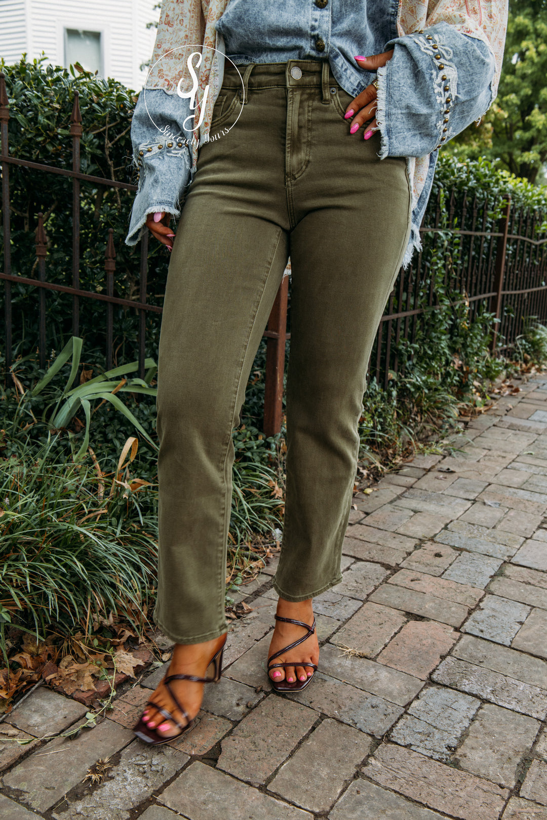 Dear John: Anika Straight Leg Jean - Olive Branch