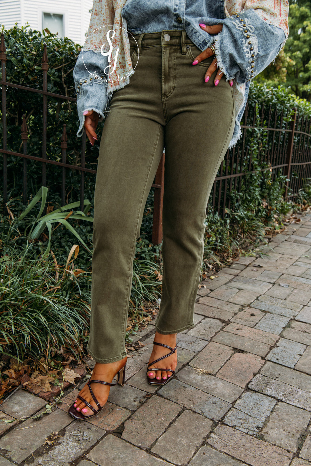 Dear John: Anika Straight Leg Jean - Olive Branch