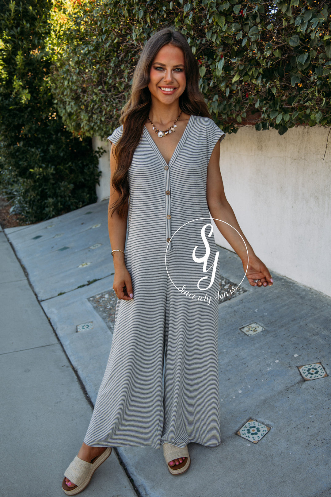 Brunch Love Romper - Oatmeal