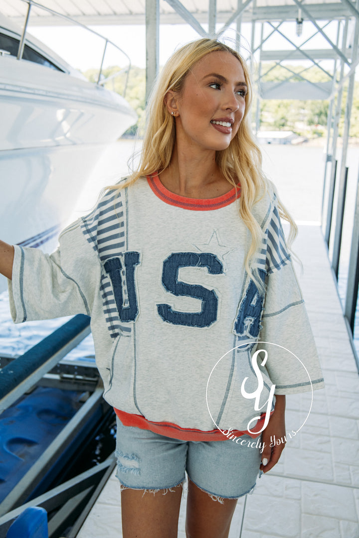 Small Town Top - Heather Denim
