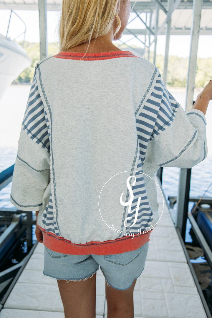Small Town Top - Heather Denim