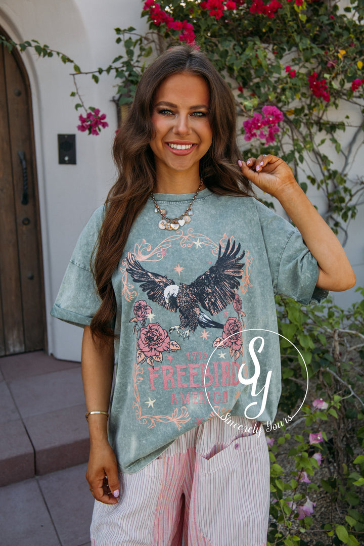 Freebird America Graphic Tee - Green