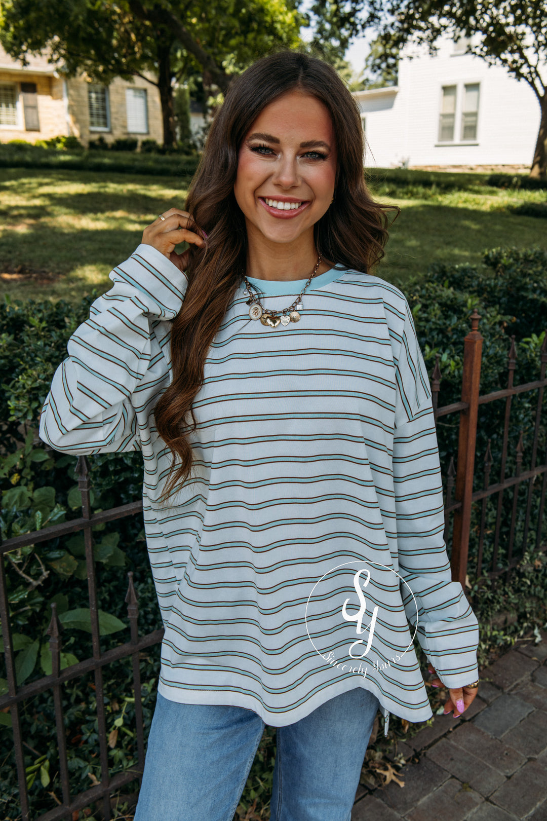 Sweet Simplicity Top - Off White/ Mint