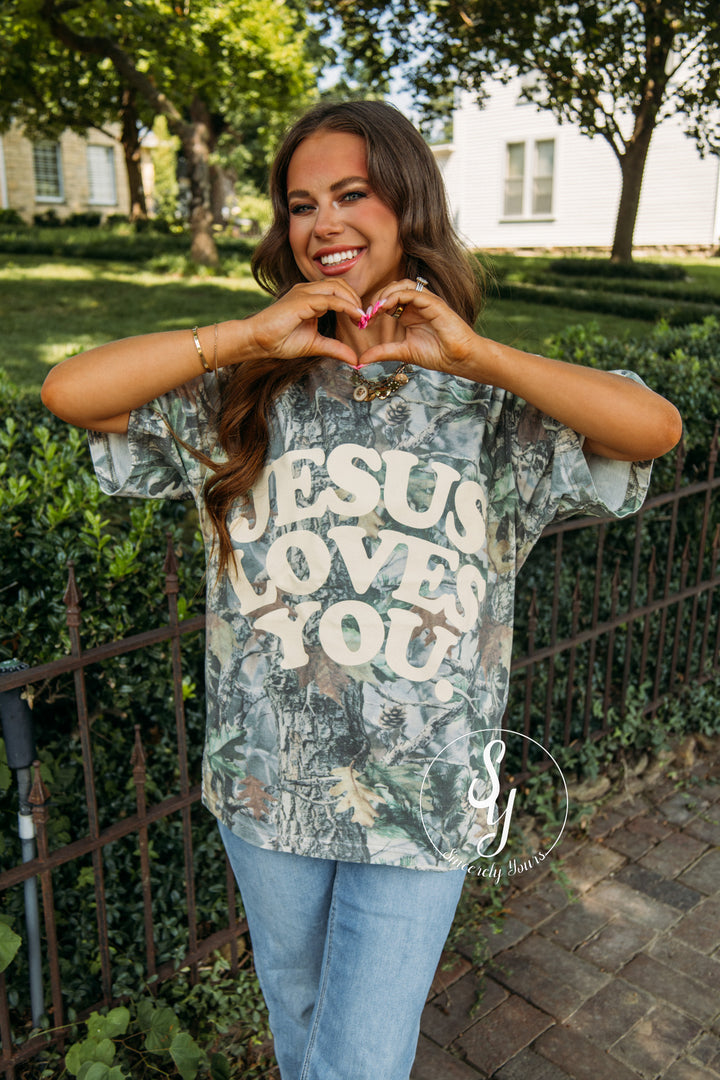 Jesus Loves You Graphic - Camo
