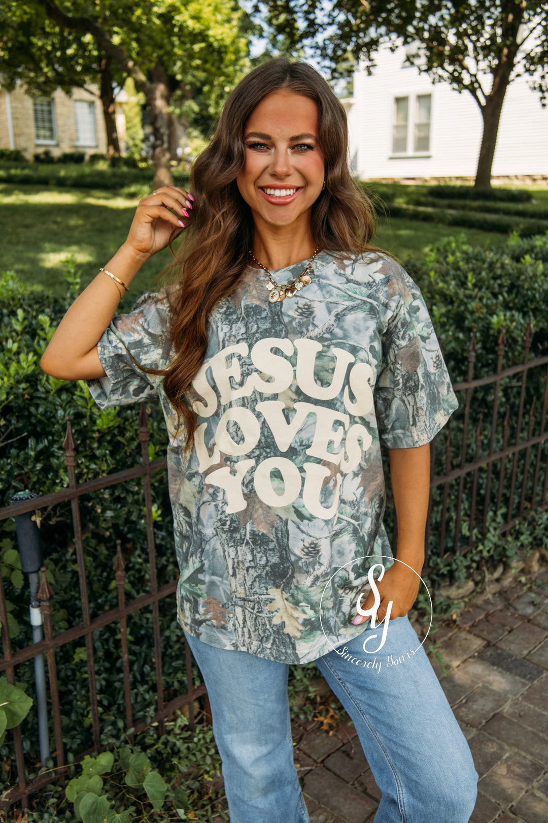 Jesus Loves You Graphic - Camo