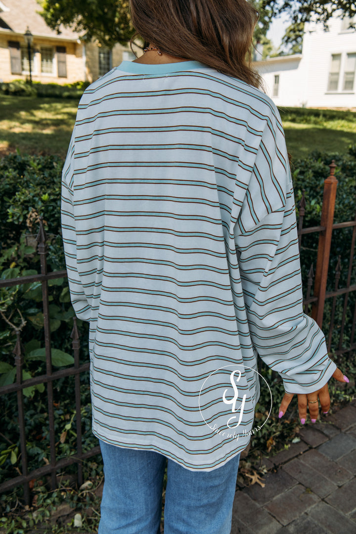 Sweet Simplicity Top - Off White/ Mint