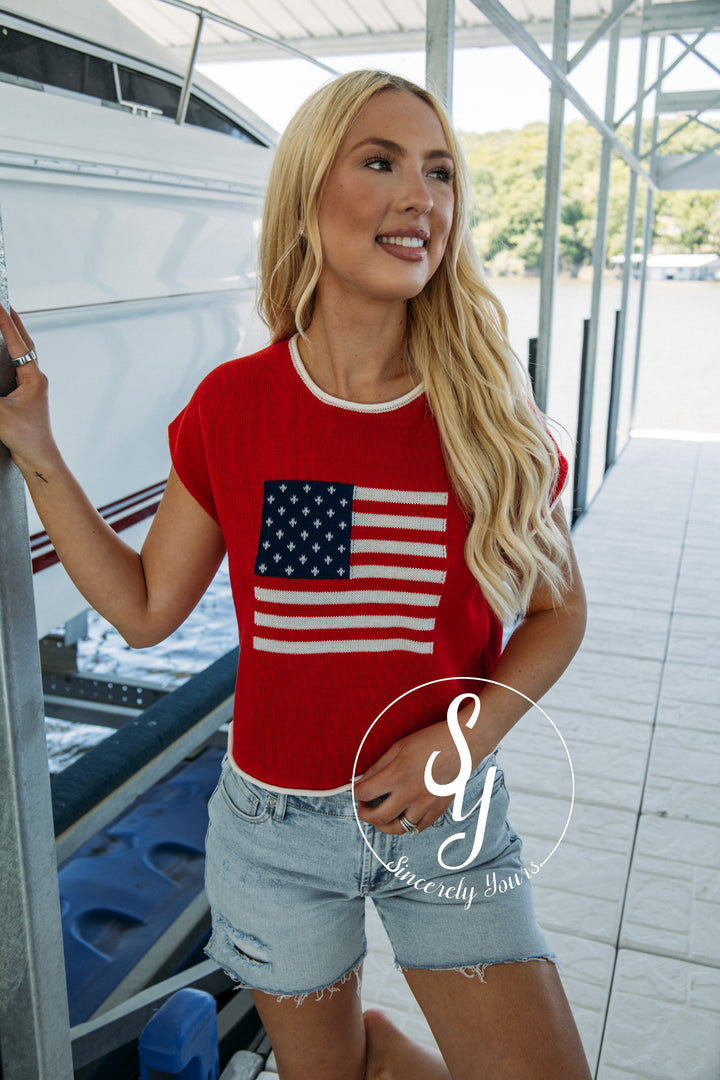 Liberty Lane Sweater - Red
