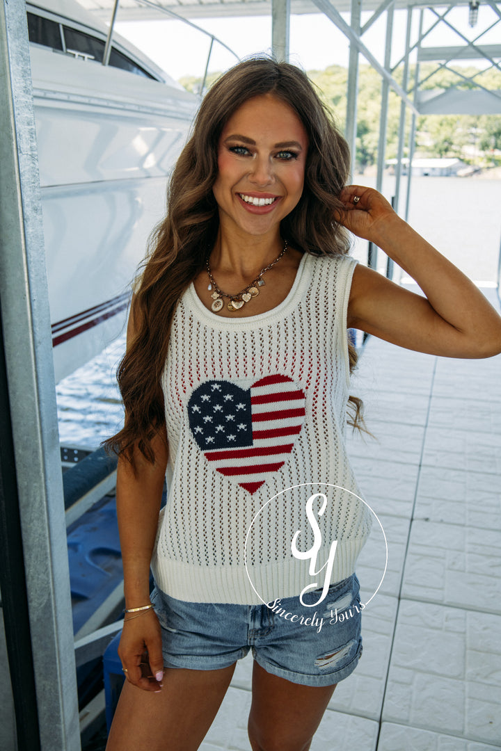Heart Of America Tank - Off White