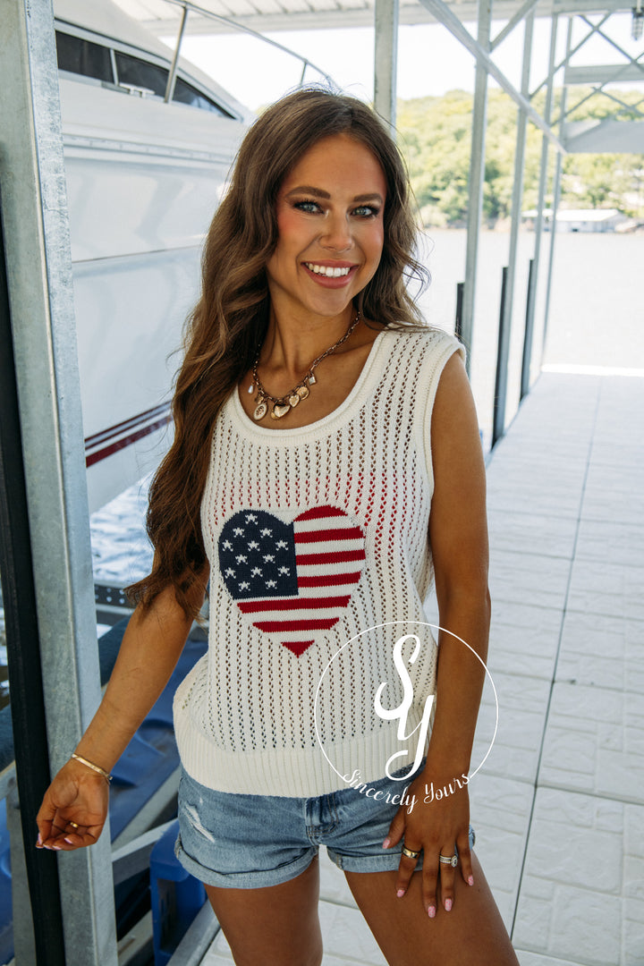 Heart Of America Tank - Off White