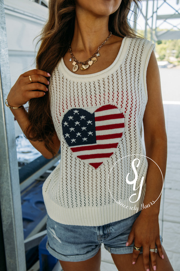 Heart Of America Tank - Off White