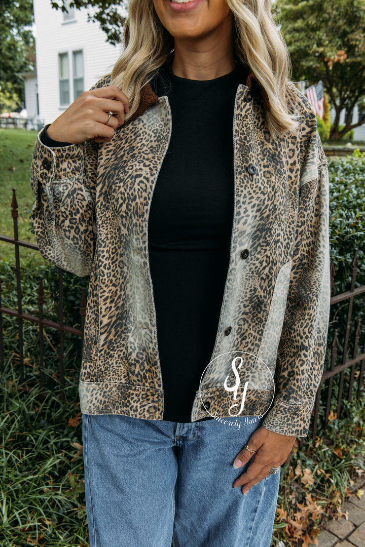 Leo Love Jacket - Mocha Leopard