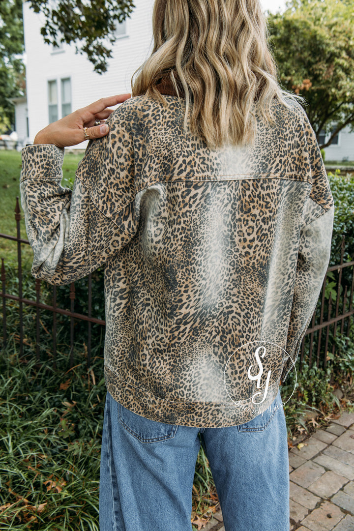 Leo Love Jacket - Mocha Leopard