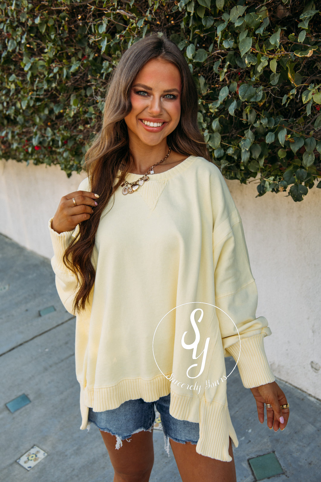 Giving Sun Feels Top - Light Yellow