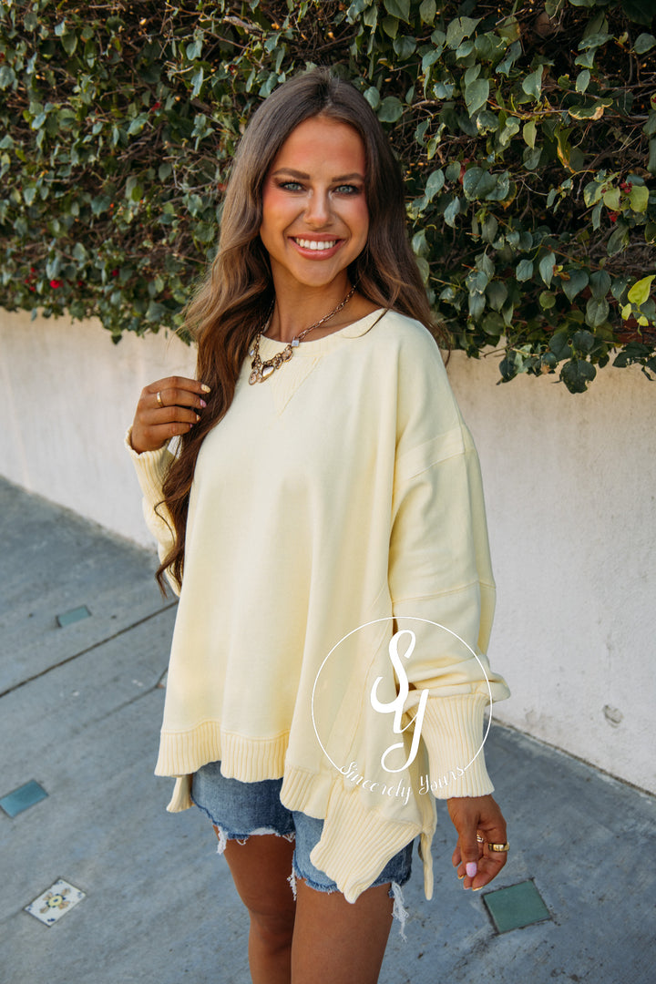 Giving Sun Feels Top - Light Yellow