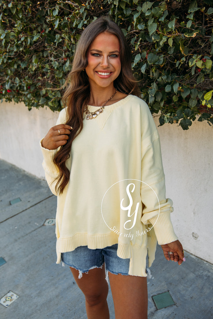 Giving Sun Feels Top - Light Yellow