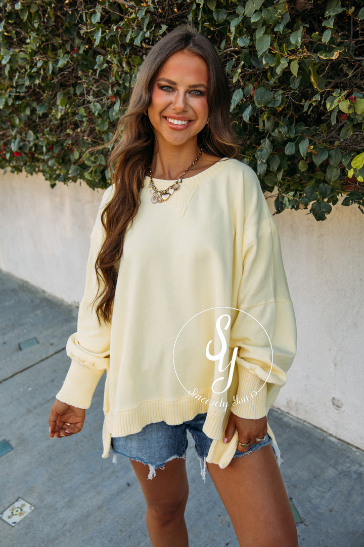 Giving Sun Feels Top - Light Yellow