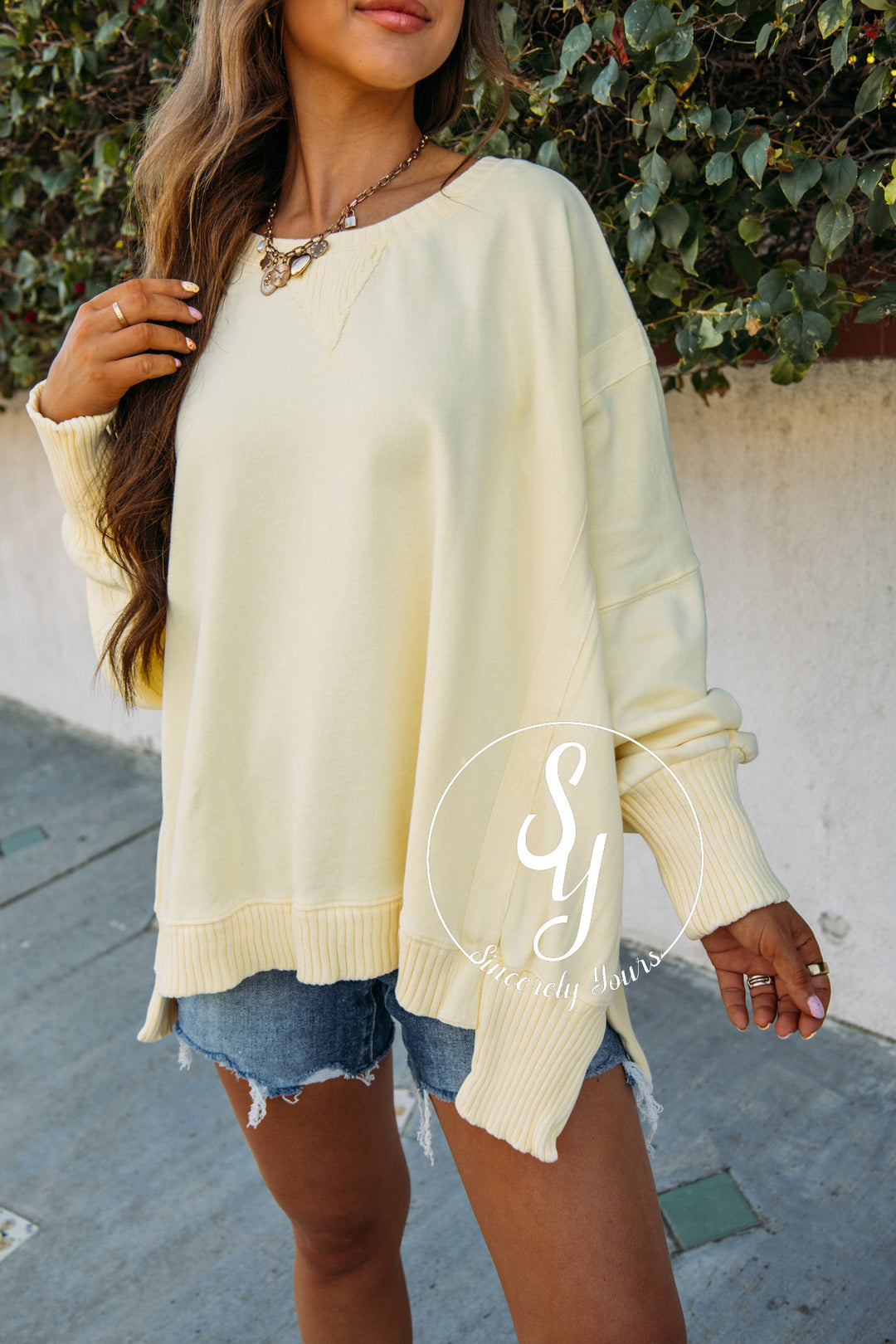Giving Sun Feels Top - Light Yellow