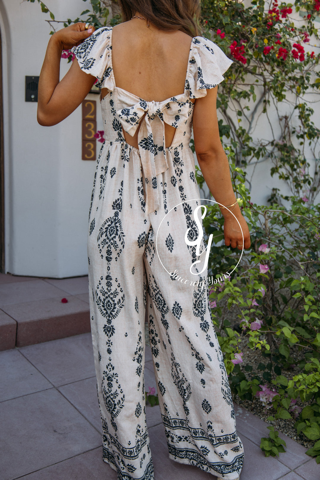 Glam In The Garden Jumpsuit - Oatmeal