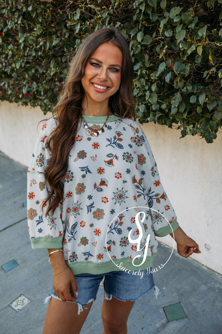 Fresh Take Top - Sage Rust