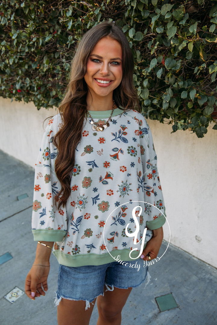 Fresh Take Top - Sage Rust