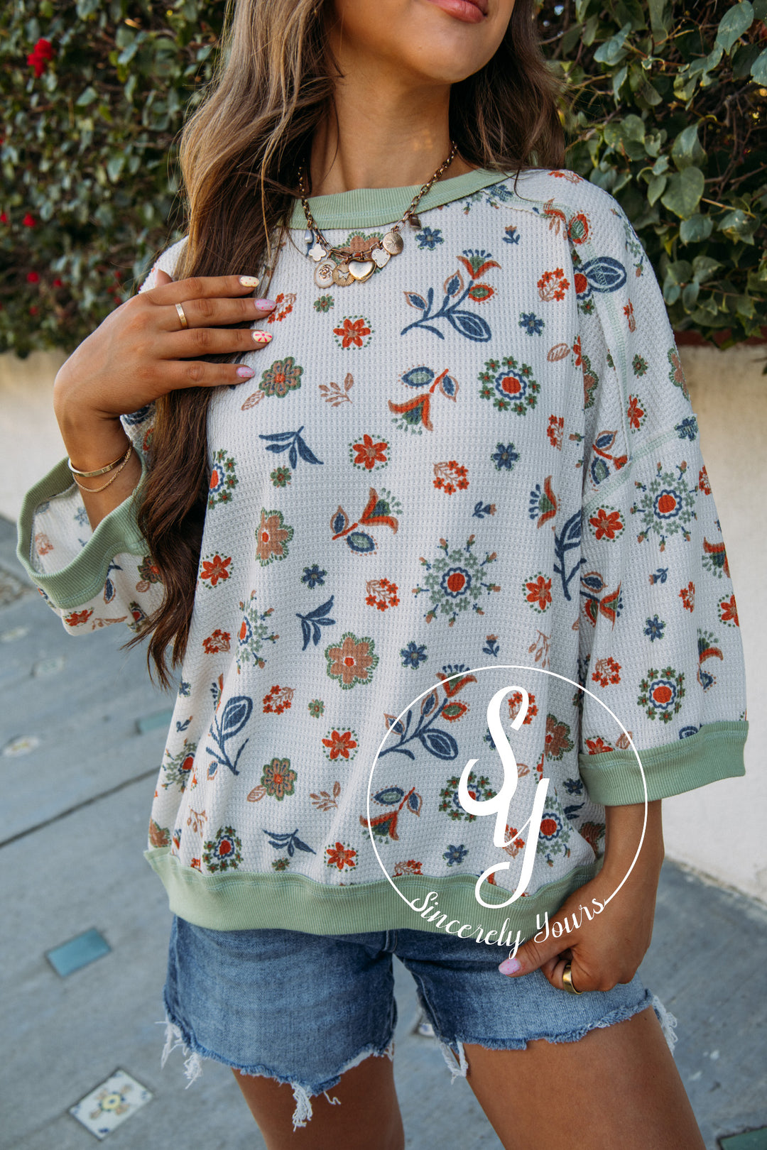 Fresh Take Top - Sage Rust