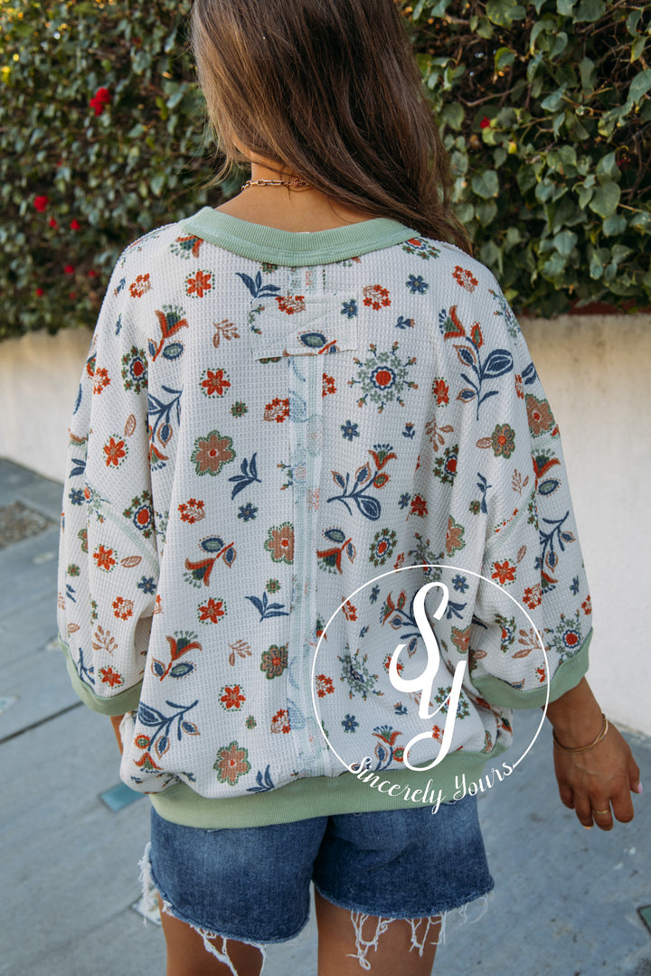 Fresh Take Top - Sage Rust