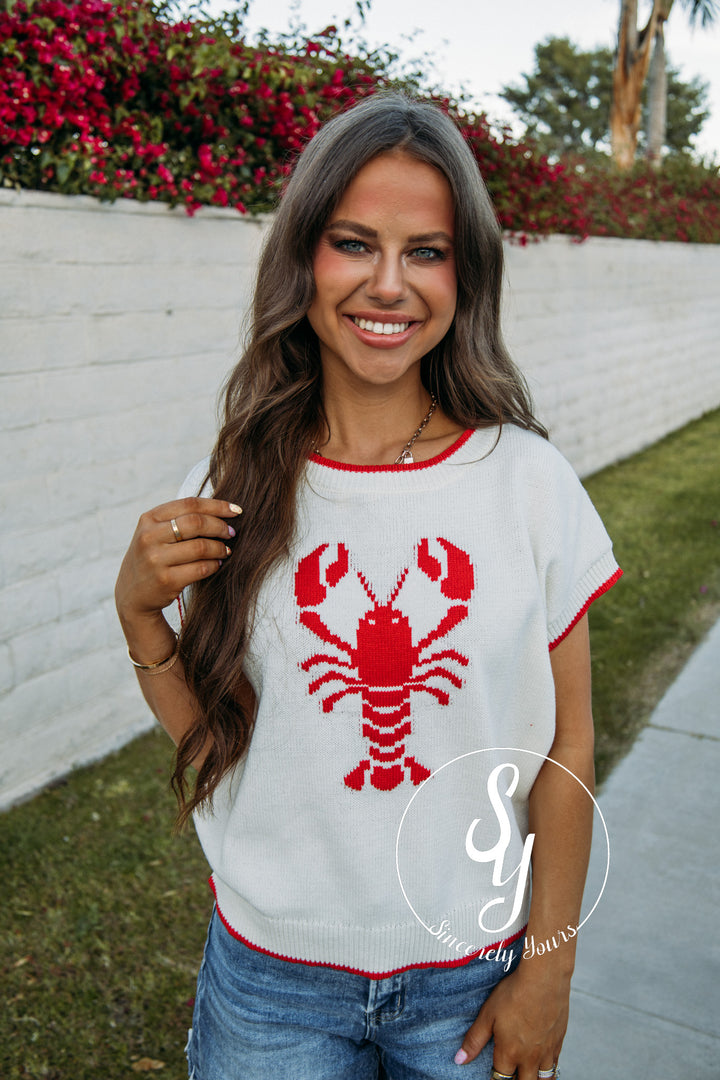 Lobster Love Sweater - Cream