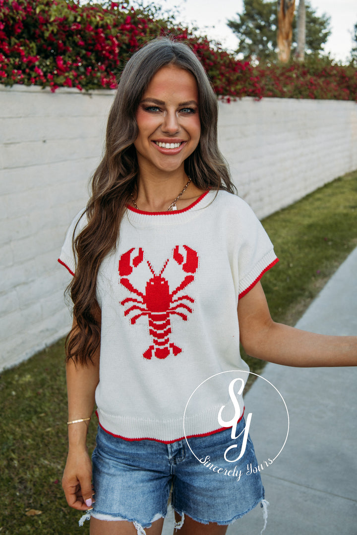 Lobster Love Sweater - Cream