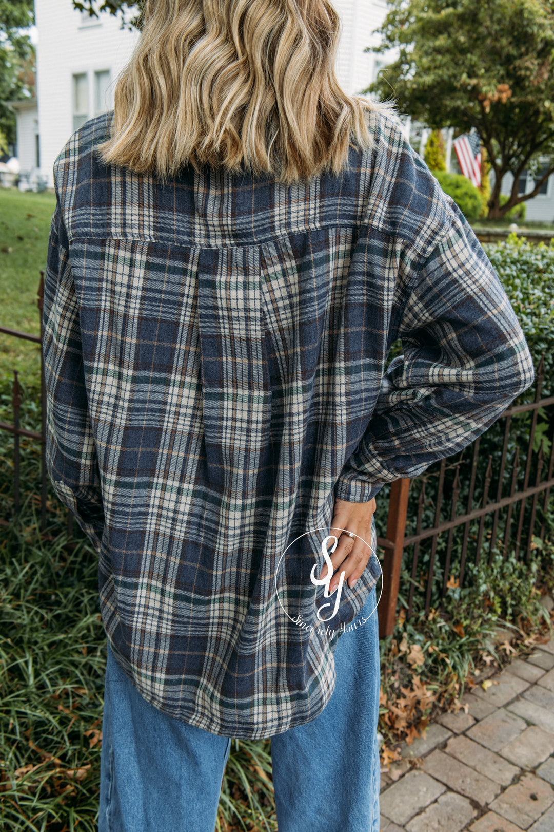 No Plans Needed Flannel - Denim