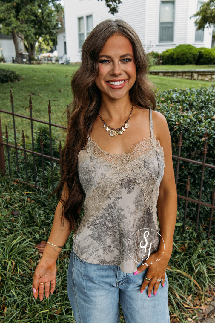 Petal Kiss Top - Latte Brown