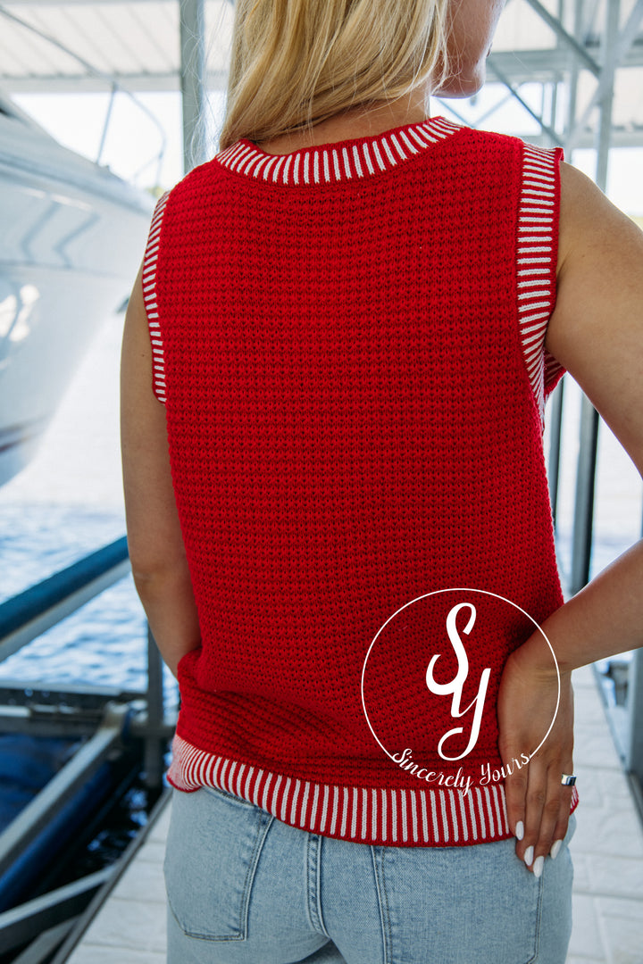 Running Late Sweater - Red