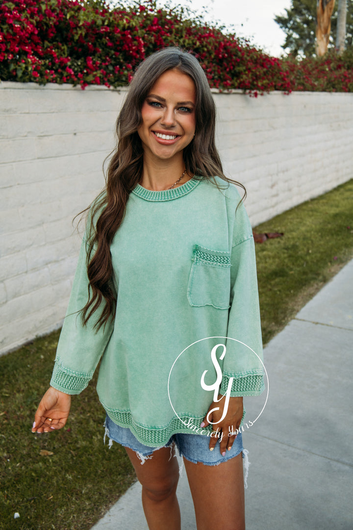 Sassy Pick Top - Apple Green