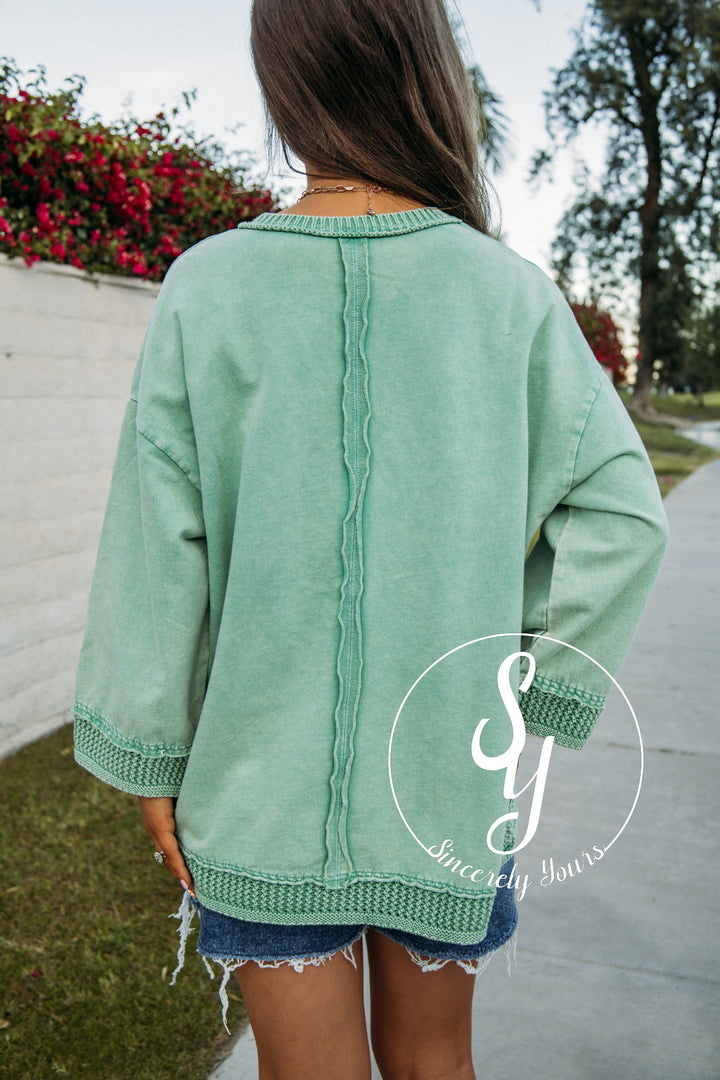 Sassy Pick Top - Apple Green