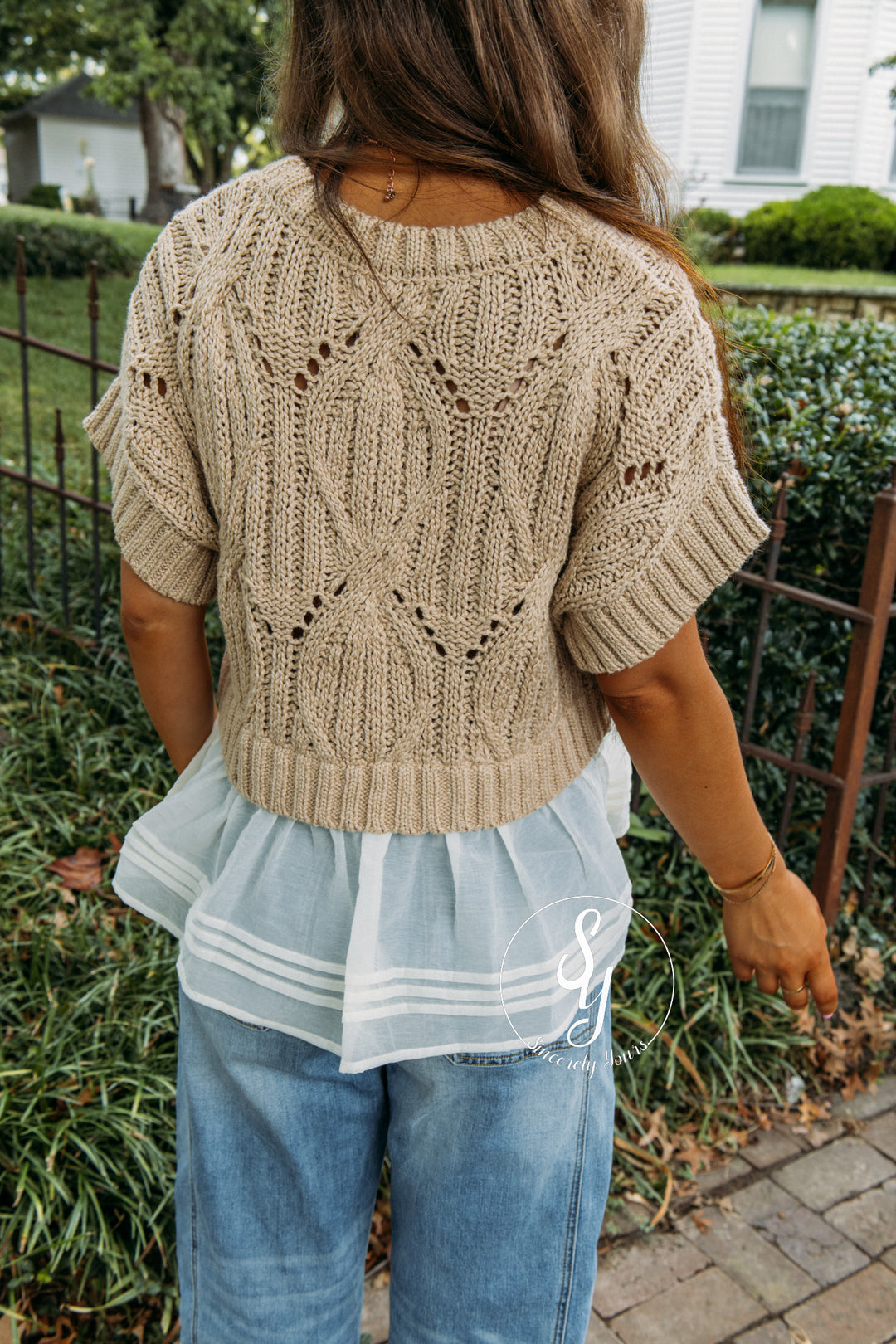 Tawny Sweater - Cream/Taupe