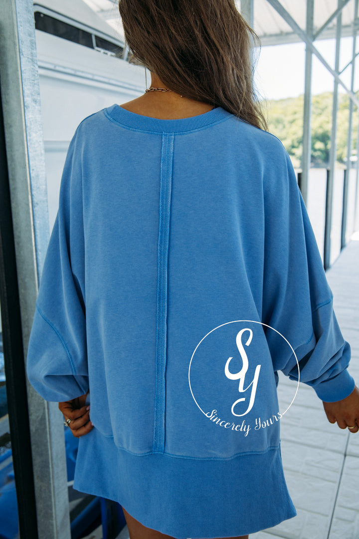 Star Filled Life Sweater - Blue