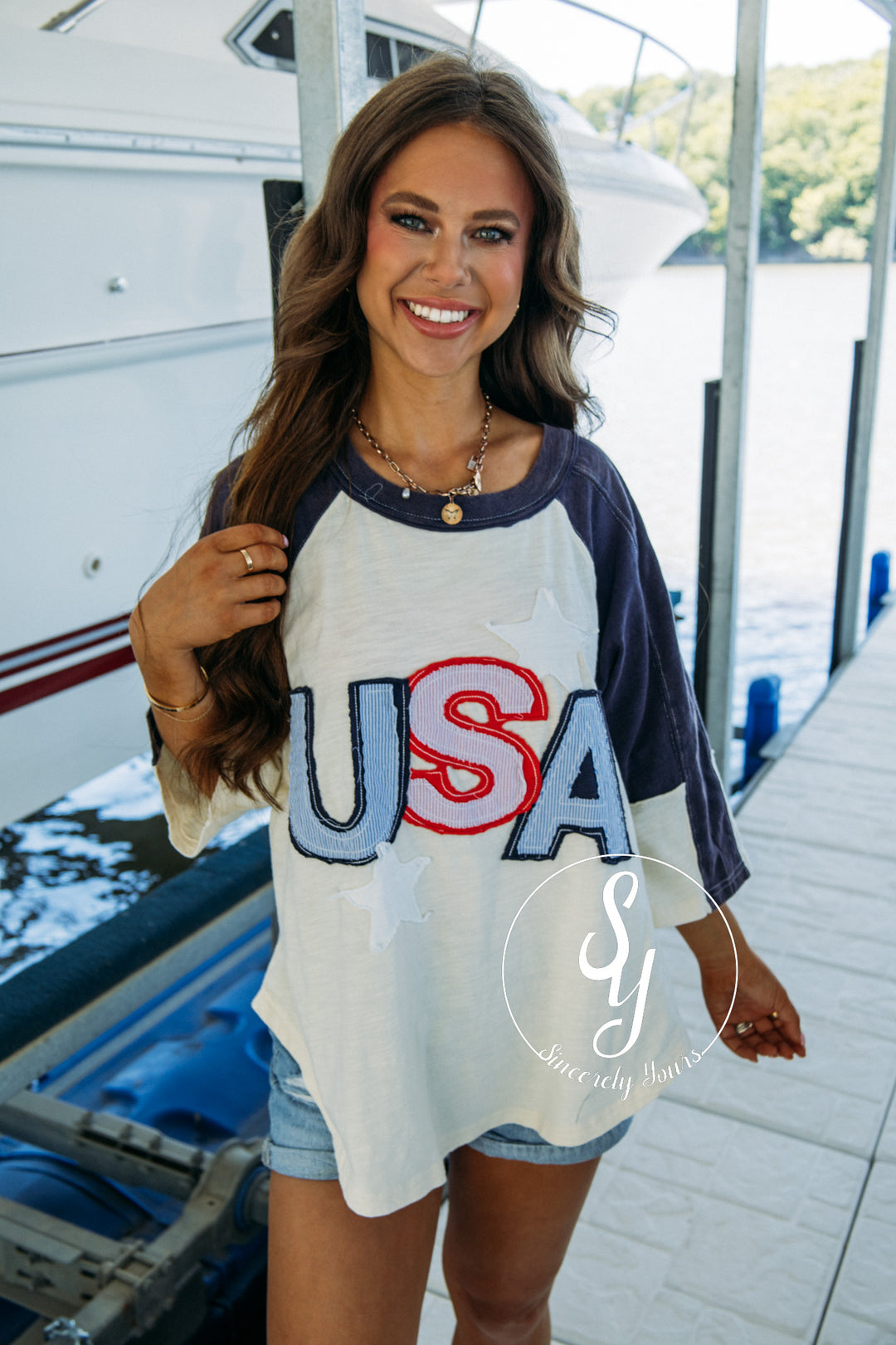 At the Park Top - Navy/Oat