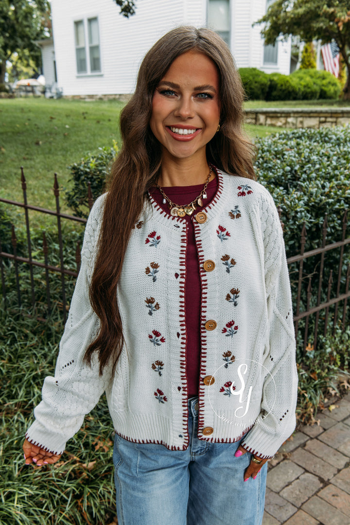 Bloom Cardigan - Cream