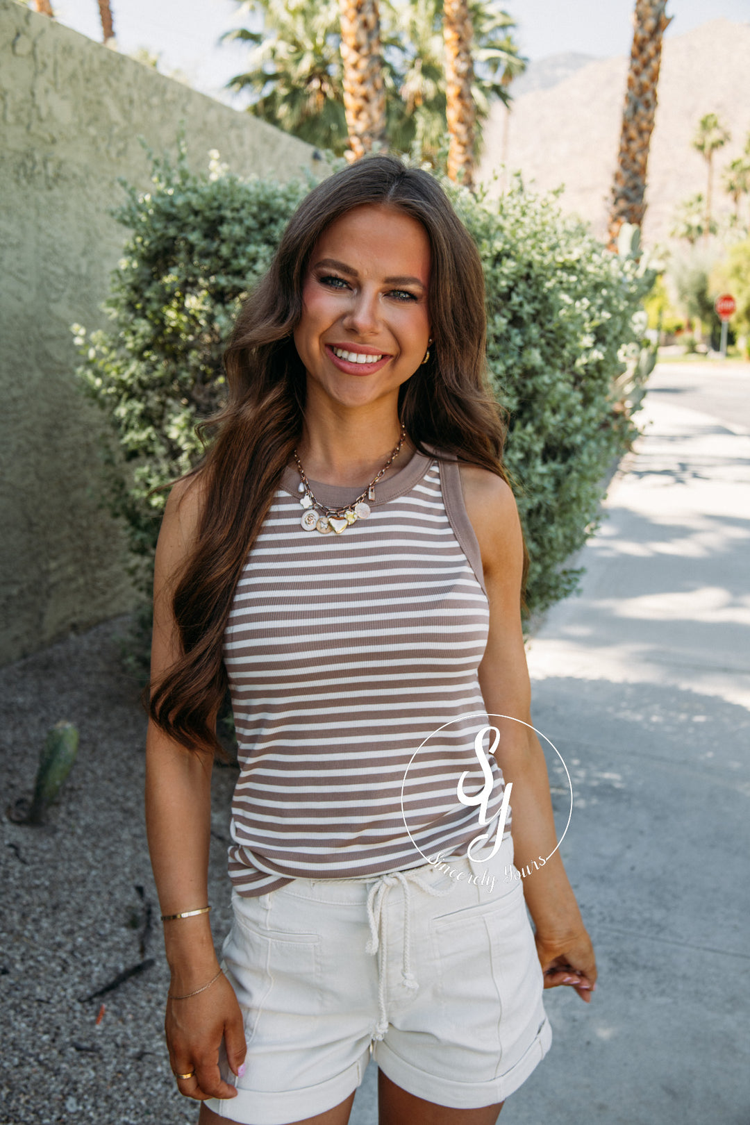 Layer It Up Tank - Iced Coffee Ivory