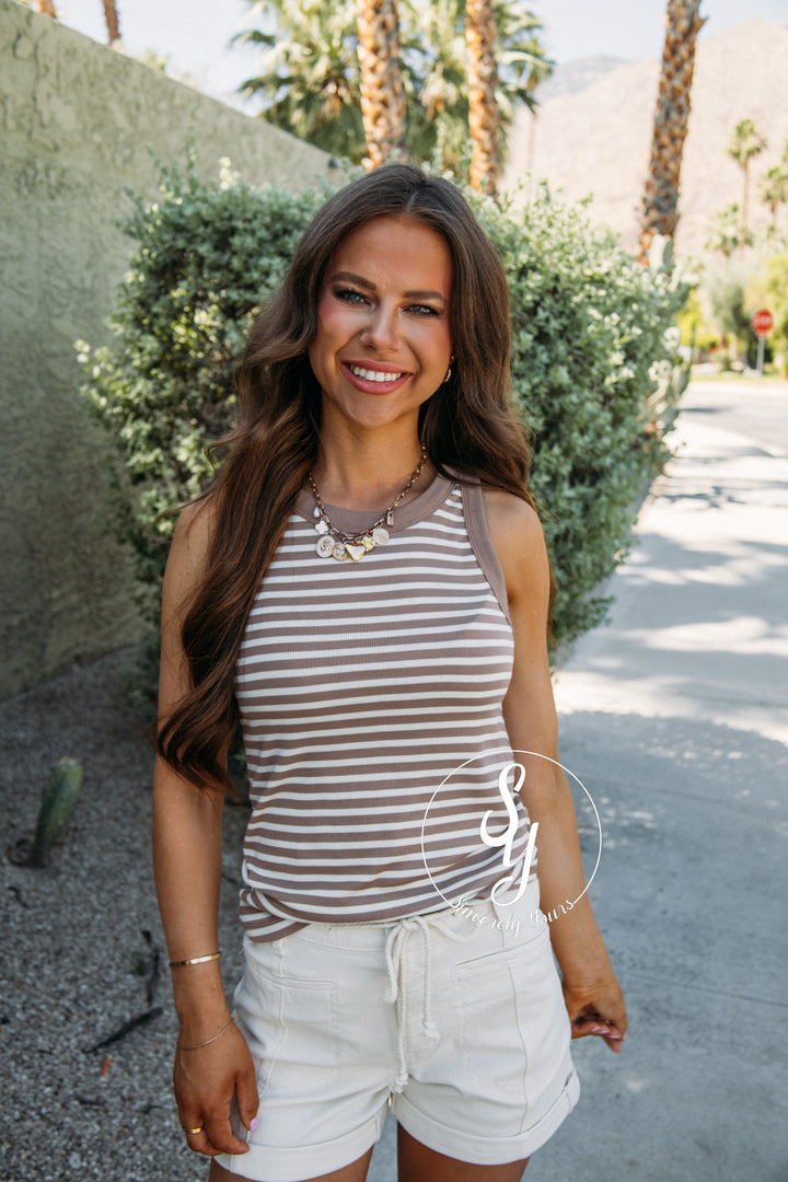 Layer It Up Tank - Iced Coffee Ivory