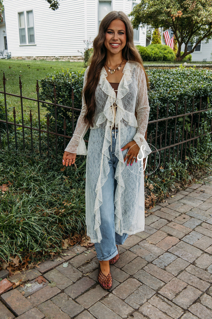 It Girl Kimono- Ecru
