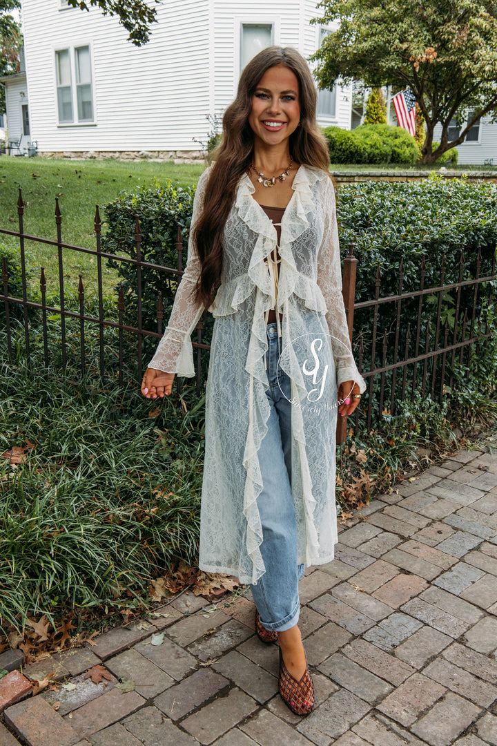 It Girl Kimono- Ecru