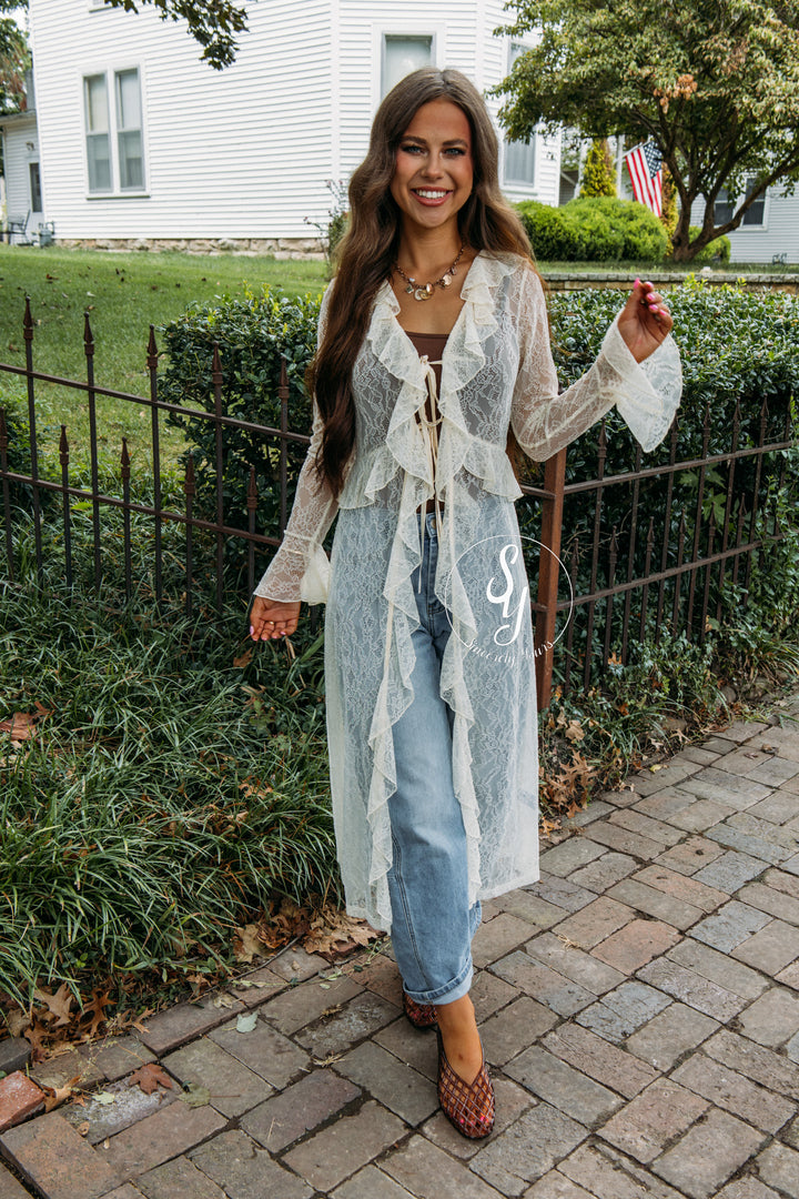 It Girl Kimono- Ecru