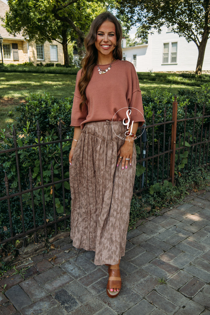 Main Event Skirt - Brown