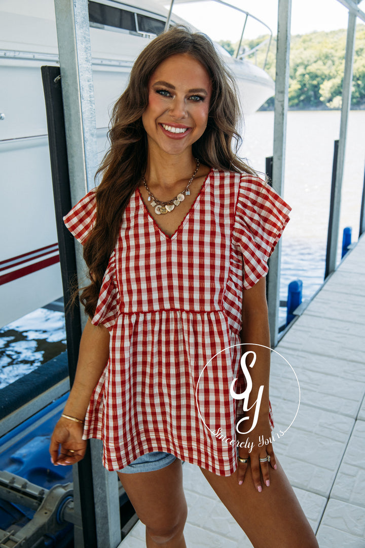 Courtney Top - Poppy Red